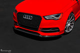 PURE Carbon Fiber Front Lip Splitter / Spoiler For Audi A3 / S3 8V (Pre-Facelift)