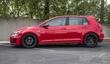 Lowered Mk7 Volkswagen Gti on eMMOTION suspension lowering springs.